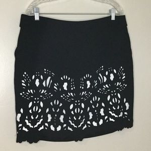 Romantic Black Skirt Laser Lace Design Women’s Sz 14 NWT